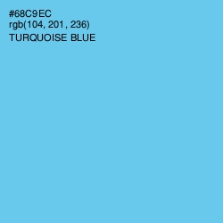 #68C9EC - Turquoise Blue Color Image